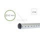 OCTAGONAL TUBE  FOR ROLLERS / D.42x0.4mm / 200cm