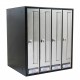 4 SLOTS LETTERBOX KIT m.001 / BLACK, MAT INOX MULTI-LETTERBOX SYSTEMS