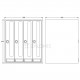 4 SLOTS LETTERBOX KIT m.001 / BLACK, MAT INOX MULTI-LETTERBOX SYSTEMS
