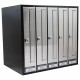 5 SLOTS LETTERBOX KIT m.001 / BLACK, MAT INOX MULTI-LETTERBOX SYSTEMS