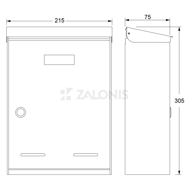 LETTERBOX NANO m.006 / MATT INOX / STAINLESS STEEL