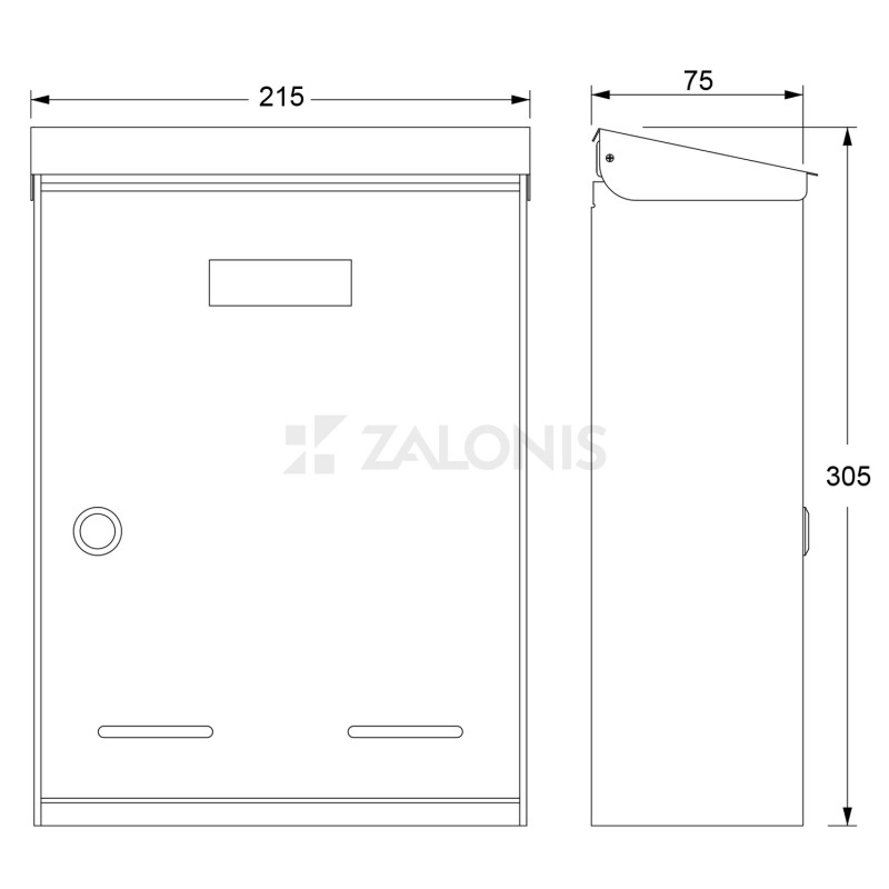 LETTERBOX NANO m.006 / MATT INOX / STAINLESS STEEL