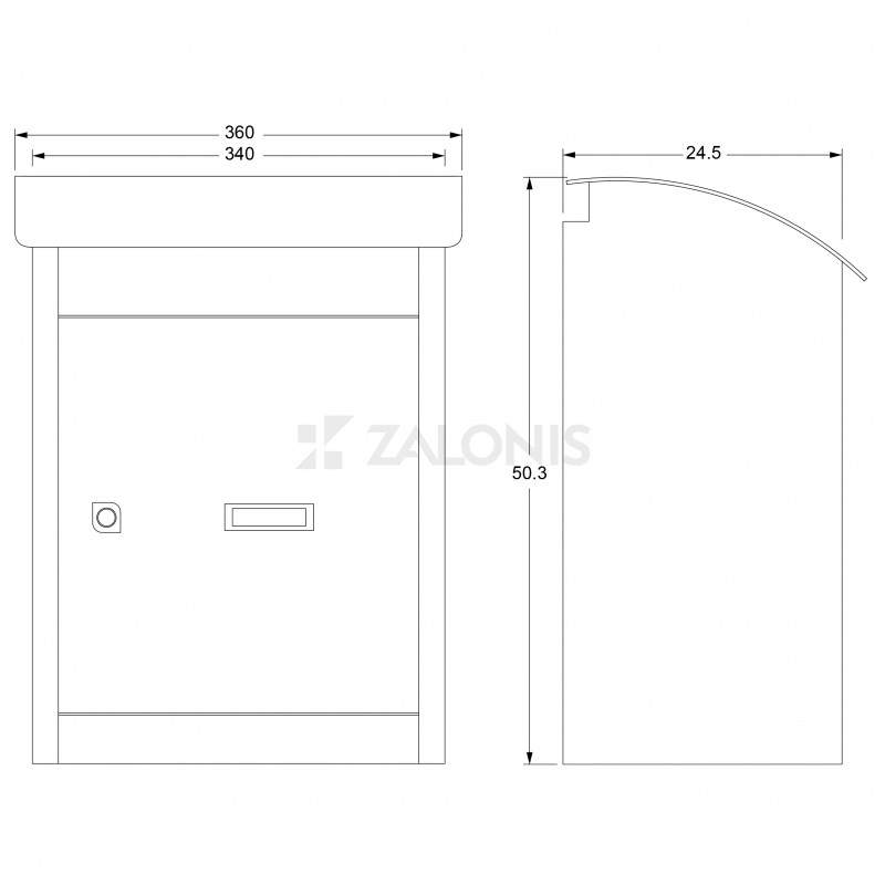 PARCEL BOX m.008 / MAT BLACK MULTI-LETTERBOX SYSTEMS