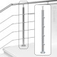 ΣΕΤ ΚΟΛΩΝΑ Φ.42.4x2mm ΜΕ ΒΑΣΗ / INOX 304