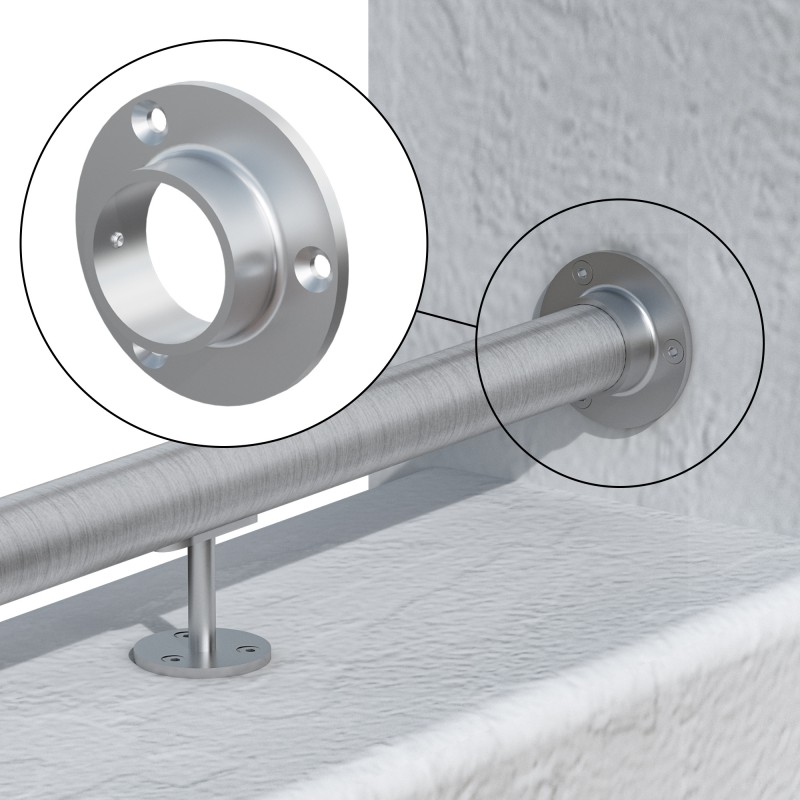 ΡΟΖΕΤΑ ΤΟΙΧΟΥ ΓΙΑ ΣΩΛΗΝΑ Φ.42.4 mm / INOX 316