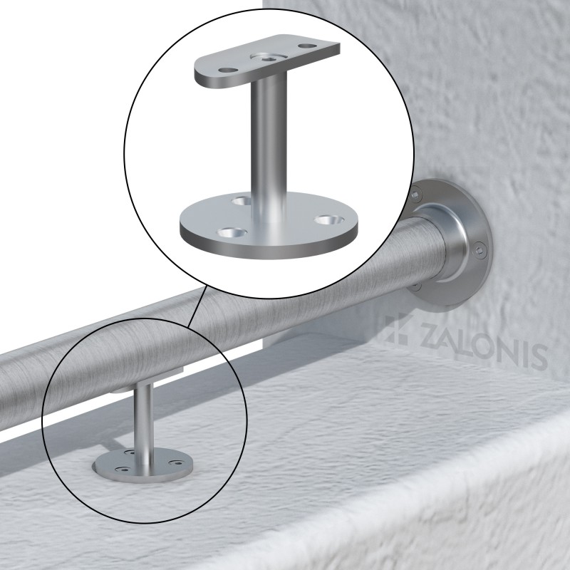 ΚΑΘΕΤΟ ΣΤΗΡΙΓΜΑ ΚΟΥΠΑΣΤΗΣ Φ.35-50 mm / Υ. 10-15-20cm / INOX 304