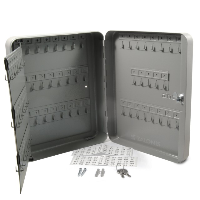 KEY STORAGE BOX / 93 KEYS / 30x24x8 / GRAY