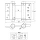 DOUBLE EFFECT SPRING HINGE 75 / NICKEL  DOUBLE EFFECT HINGES