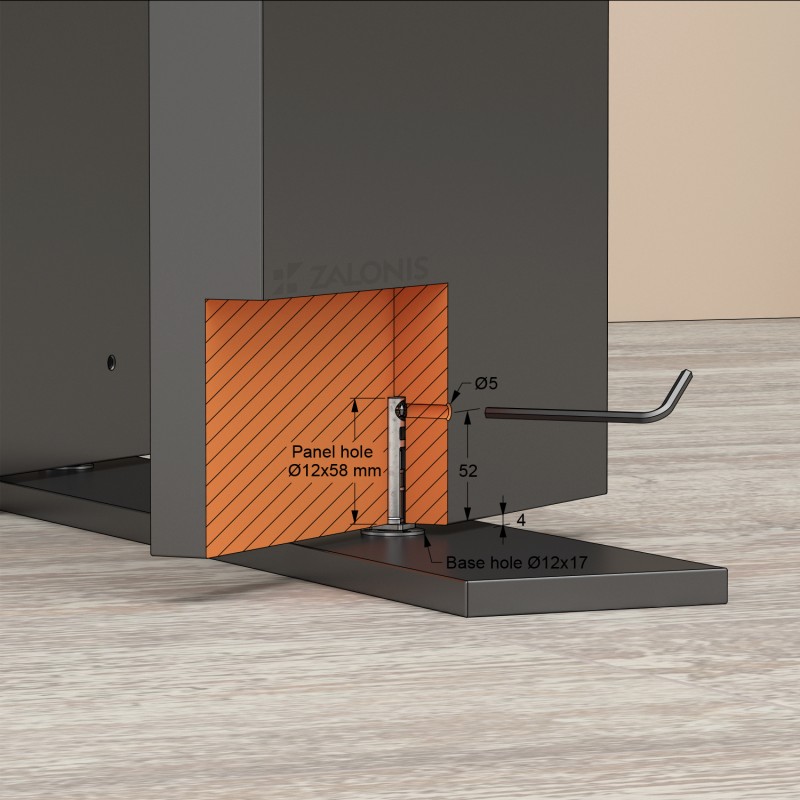 PIVOT HINGE SET FOR VERTICAL BLINDS