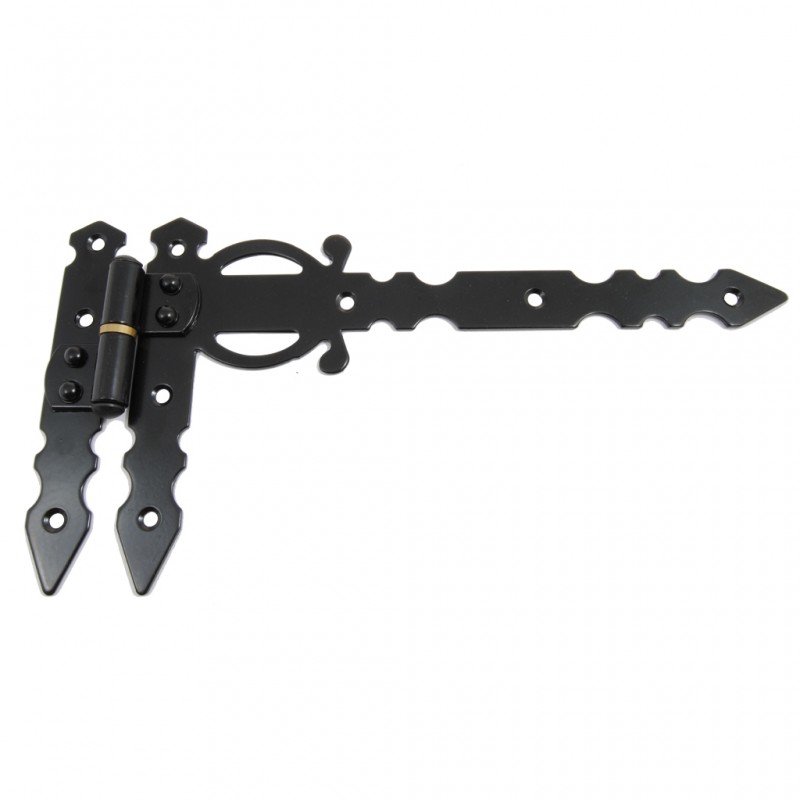 DECORATIVE T-HINGE / LEFT PAIR ANTIQUE DECORATIVE  T-HINGES
