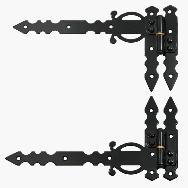 DECORATIVE T-HINGE / RIGHT PAIR ANTIQUE DECORATIVE  T-HINGES