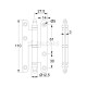 LIFT-OFF DECORATIVE HINGE 110 / RIGHT / MAT BLACK STEEL LIFT OFF HINGES
