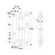 LIFT-OFF DECORATIVE HINGE 110 / LEFT / MAT BLACK STEEL LIFT OFF HINGES
