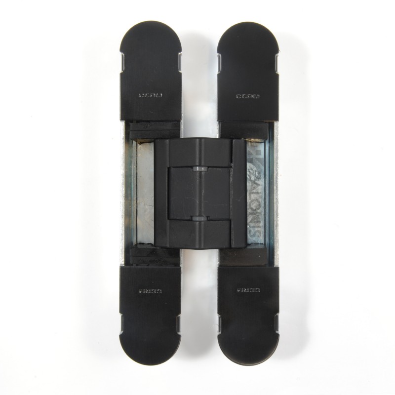 3D ADJUSTABLE CONCEALED DOOR HINGE 128x22 / MAT BLACK