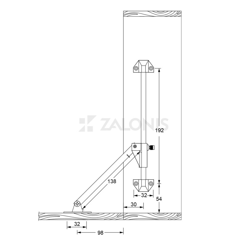 BAR DOOR LID STAY MECHANICAL LIFTING HINGES