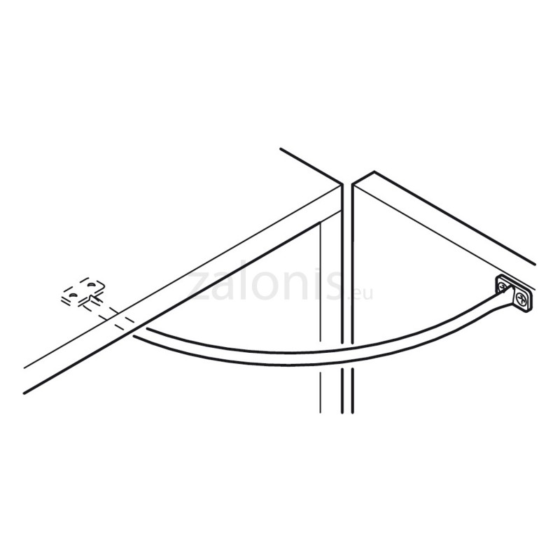 PLASTIC OPENING ANGLE RESTRAINT / GRAY