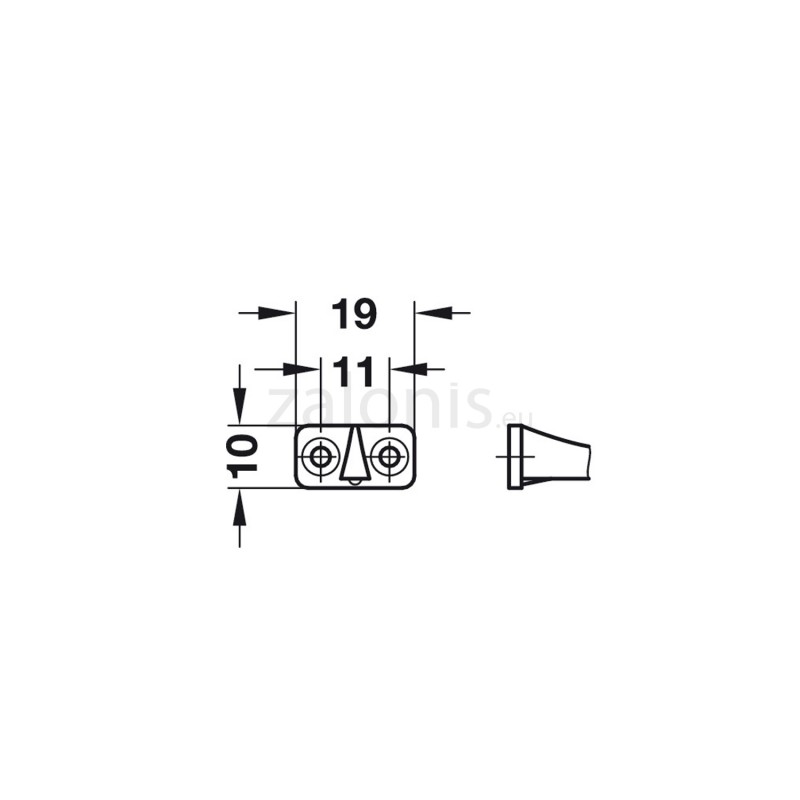 PLASTIC OPENING ANGLE RESTRAINT / GRAY
