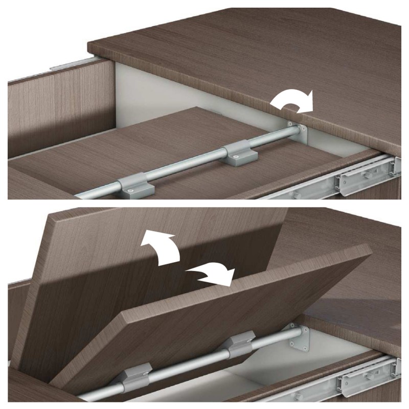ROTATING SUPPORT FOR FOLDING LEAF