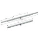 CENTRAL EXTENSION SLIDE WITH SYNCHRONIZED ACTION / 50 INSERT