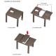 CENTRAL EXTENSION SLIDE WITH SYNCHRONIZED ACTION / 50 INSERT