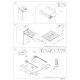 EXTENSION DRAWER-TABLE SLIDER 54 / TABLE 84 / 55kg TABLE, IRONING, FITTING