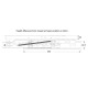 TABLE TOPS LIFT SLIDE RAILS WITH BRAKE / 32 CM EXTENSION / BLACK LEAF RUNNERS FRAME TABLES