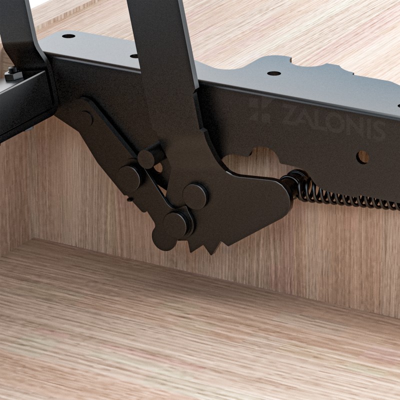 COFFEE TABLE DESK LIFT UP MECHANISM WITH 3 GEARS / BLACK SWING-UP TABLE TOP FITTINGS