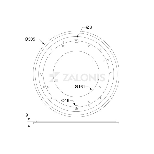 ROUND SWIVEL D.305 / 220Kg