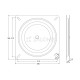 SWIVEL PLATE 350x350 / 300kg / BLACK ROTATING PLATES