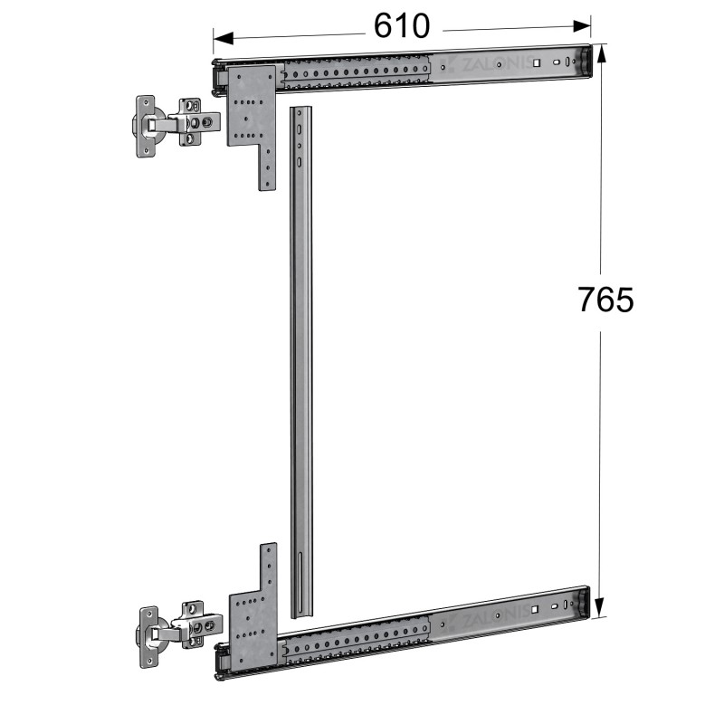 POCKET DOOR SLIDES EMKW m.802 / 61 cm