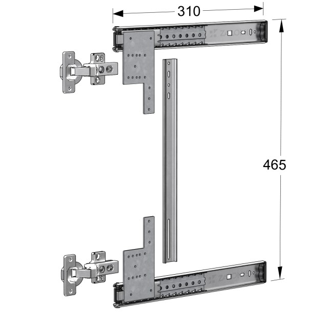 POCKET DOOR SLIDES EMKW m.802 / 31 cm