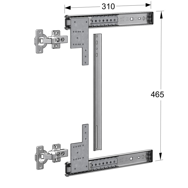 ΟΔΗΓΟΣ POCKET DOOR EMKW m.802 / 31 cm