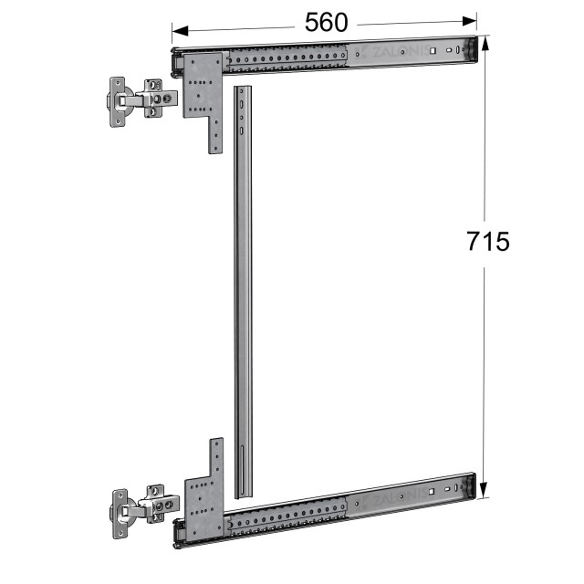 POCKET DOOR SLIDES EMKW m.802 / 56 cm