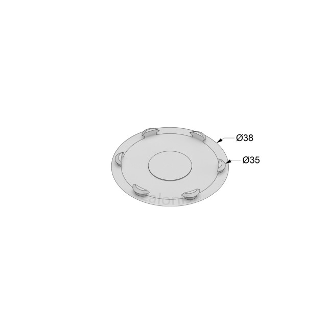 PLASTIC HINGE HOLE COVER D.38 / WHITE