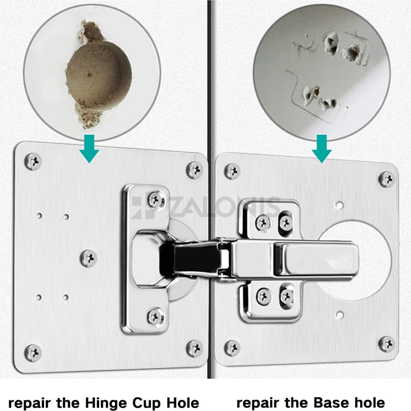 HINGE REPAIR PLATE D.35 / INOX 430