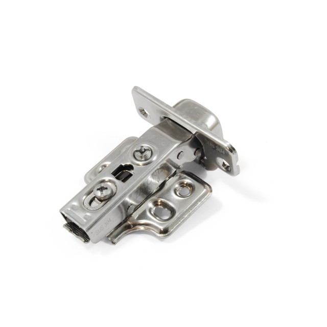 D.35 EMKW CABINET HINGE INOX 304 / SOFT CLOSE / FULL OVERLAY / 2D