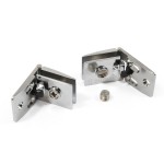 GLASS DOOR HINGE EMKW / CHROME / PAIR