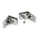 GLASS DOOR HINGE EMKW / CHROME / PAIR