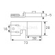 GLASS DOOR HINGE EMKW / CHROME / PAIR