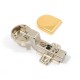 GLASS HINGE D.35 FULL INSET / GOLD