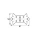 DECORATIVE FLAT HINGE 87x50 / BLACK