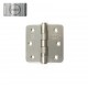FLAT HINGE 75x75 mm / ROUNDED EDGES / INOX