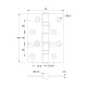 BALL BEARING FLAT HINGE / INOX 304 / 100x76 mm