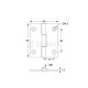 FLAT HINGE / INOX 201 / 50x40x1.2 mm