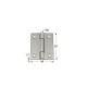 FLAT HINGE / INOX 201 / 50x40x1.2 mm