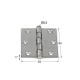 REINFORCED FLAT HINGE / INOX 201 / 63x63x1.7 mm