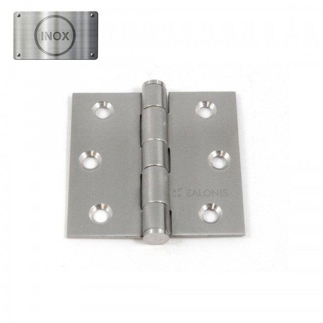 REINFORCED FLAT HINGE / INOX 201 / 76x76x2 mm