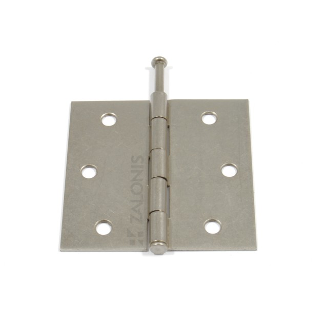 FLAT STEEL HINGE 63x63 / NICKEL / REMOVABLE PIN