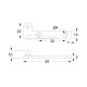 CORNER PIVOT HINGE 60mm / GOLD