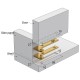CORNER PIVOT HINGE 60mm / GOLD